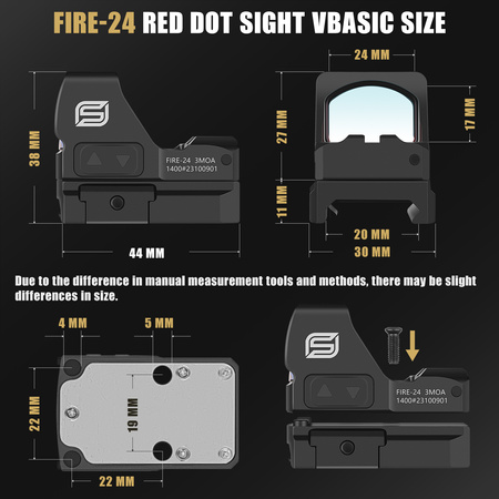 SPINA kolimator FIRE-24 Red Dot Sight Celownik