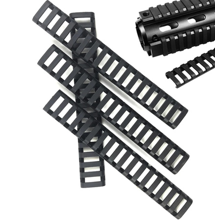 SHADE GRIP Osłona szyny Picatinny AR  4 szt. BLACK