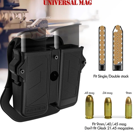 SHADE GEAR – Ładownica podwójna do magazynków 9mm .45, regulowana 