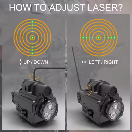 SHADE RECON GUN mini latarka 800 Lm GREEN LASER USB C – pistolet