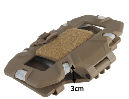 Uchwyt telefon taktyczny MOLLE – COYOTE, regulowany montaż