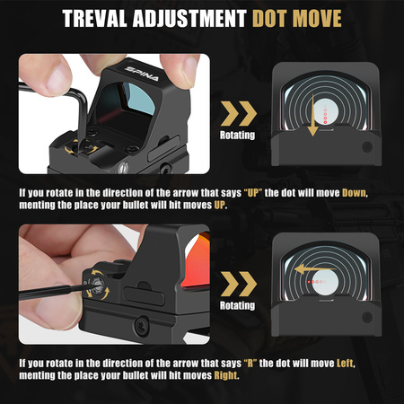 SPINA kolimator FIRE-24 Red Dot Sight Celownik
