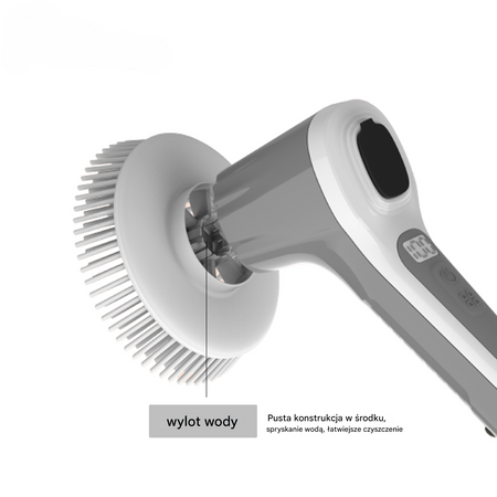 Elektryczna szczotka SHINE MATE – IP68, płyn czyszczący, wyświetlacz do czyszczenia fug łazienki kuchni