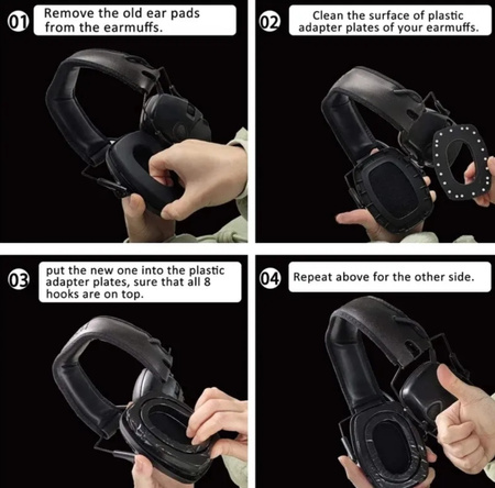 SHADE GEAR Wkładki żelowe do ochronników słuchu Howard Leight zestaw 2 szt