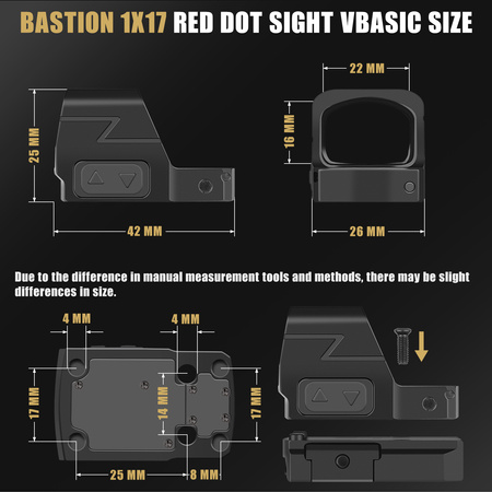 SPINA kolimator Bastion 1x17 Red Dot Sight Celownik