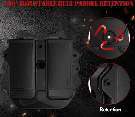 SHADE GEAR – Ładownica podwójna do magazynków 9mm .45, regulowana 