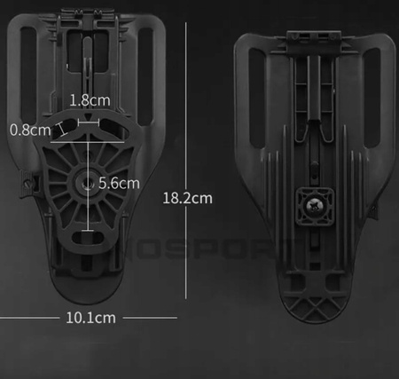 SHADE GEAR QUICK — Płetwa regulowana do kabury (pistolet) — BLACK