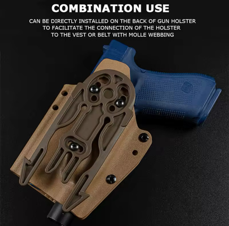 SHADE GEAR QUICK System QLS + MOLLE – BLACK, szybki montaż kabury