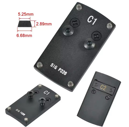 Płytka montażowa kolimatora DOCTER, adapter do SIG SAUER P226