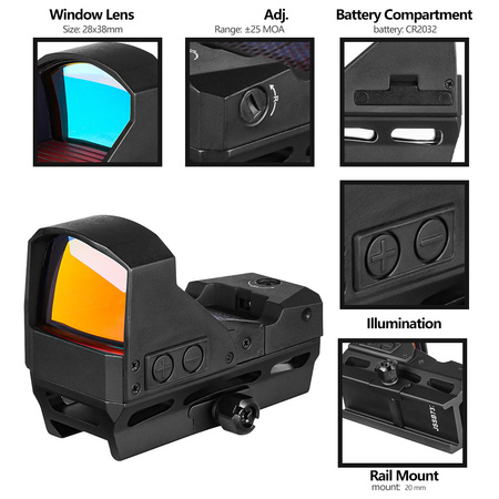 SPINA kolimator SKF-3 1X38 Solar Red Dot Sight Celownik