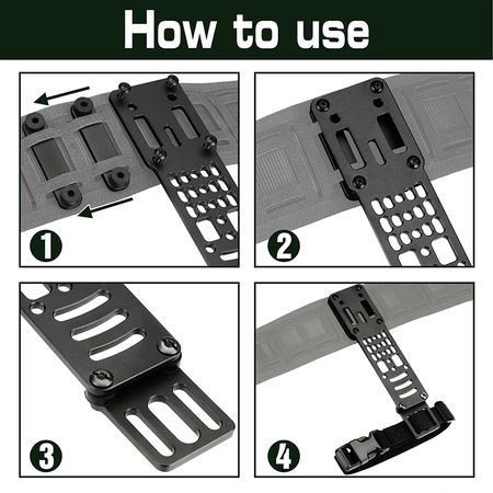 SHADE GEAR QUICK modułowa metalowa platforma kabur Holster Platform BLACK