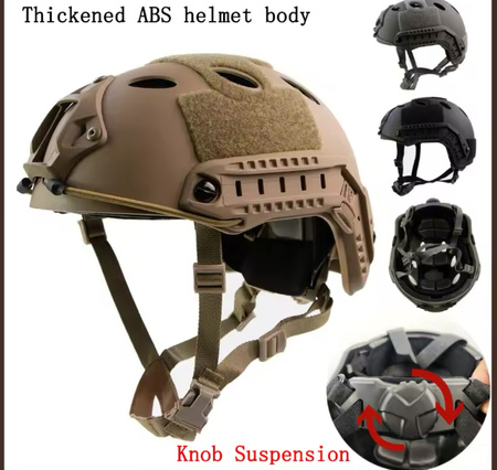 Taktyczny kask hełm ochronny Airsoft ABS ochronny do strzelania CS GREEN