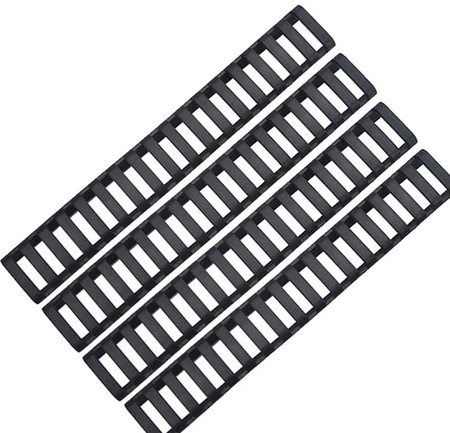 SHADE GRIP Osłona szyny Picatinny AR  4 szt. BLACK