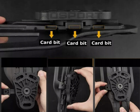 SHADE GEAR QUICK — Płetwa regulowana do kabury (pistolet) — BLACK