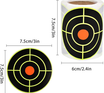 Tarcza strzelecka naklejka 7,6cm 200szt