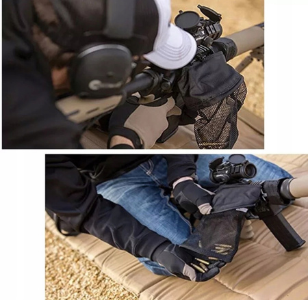 Łapacz do łusek AR15 / M4 – siatkowy worek na łuski, montaż na szynę