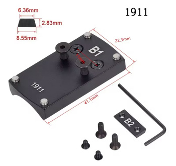 Płytka montażowa kolimatora DOCTER, adapter do COLT 1911