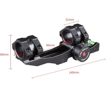 Montaż jednoczęściowy lunety podwójny 25,4/30mm poziomica  ver.1